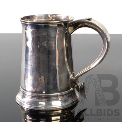 Antique English Sterling Silver George III Tankard, London 1785, Hester Bateman, Weight: 295Gm