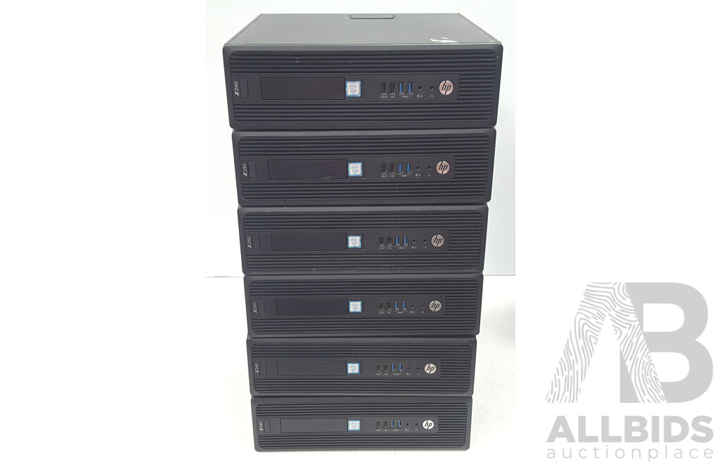 HP Z240 Small Form Factor Intel Xeon (E3-1230 v5) 3.40GHz-3.80GHz 4-Core CPU Workstation w/ NVIDIA Quadro K420 - Lot of Six