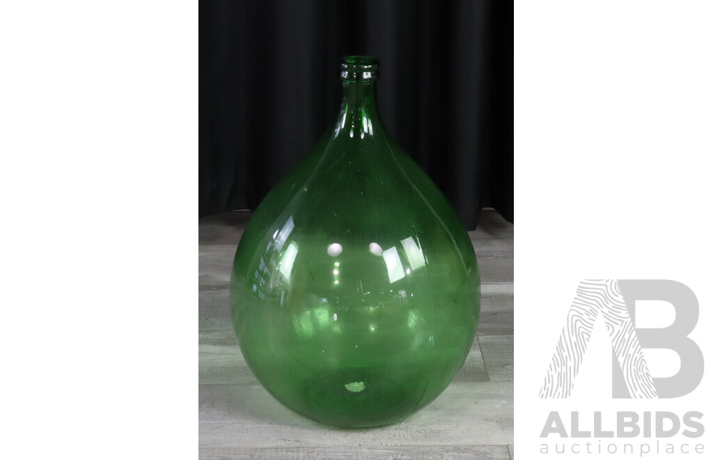 Large Green Glass Wine Bottle