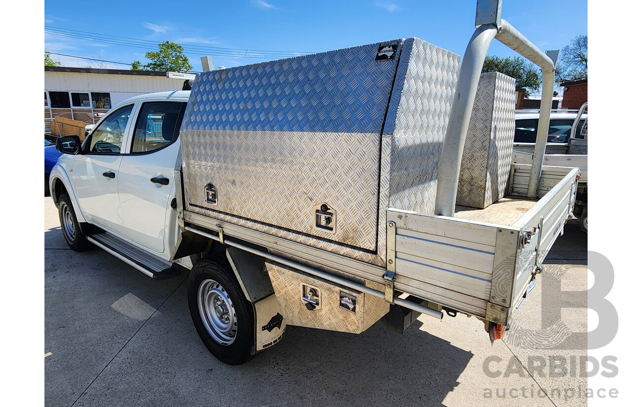 8/2017 Mitsubishi Triton GLX (4x4) MQ MY17 Dual Cab Utility White 2.4L