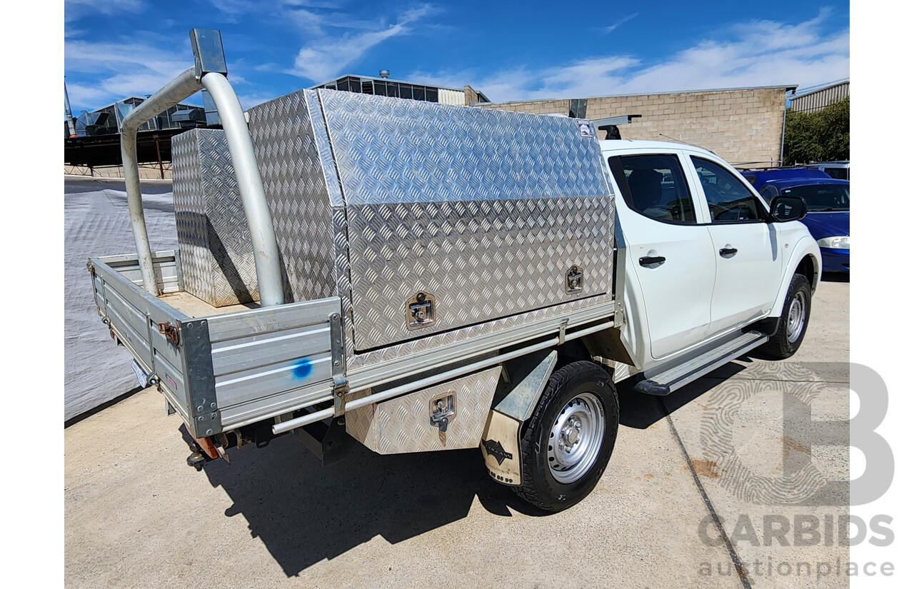 8/2017 Mitsubishi Triton GLX (4x4) MQ MY17 Dual Cab Utility White 2.4L