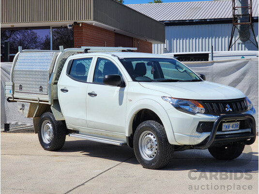 8/2017 Mitsubishi Triton GLX (4x4) MQ MY17 Dual Cab Utility White 2.4L