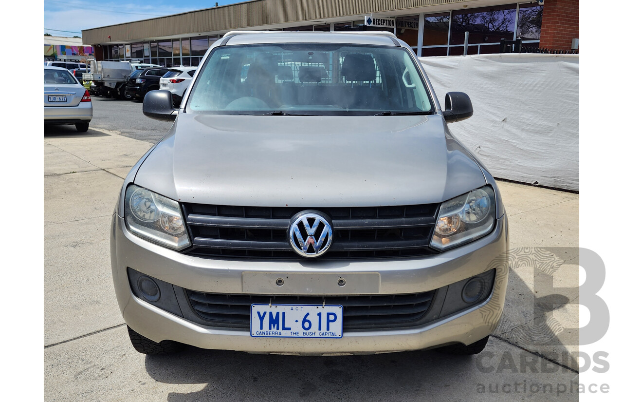 4/2015 Volkswagen Amarok Tdi420 CORE Edition (4x4) 2H MY15 Dual C/Chas Gold 2.0L