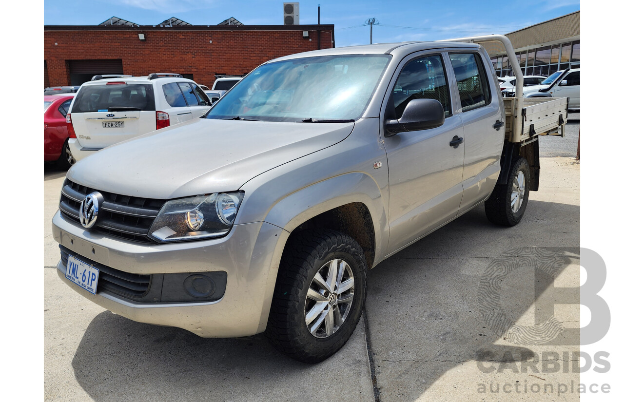 4/2015 Volkswagen Amarok Tdi420 CORE Edition (4x4) 2H MY15 Dual C/Chas Gold 2.0L