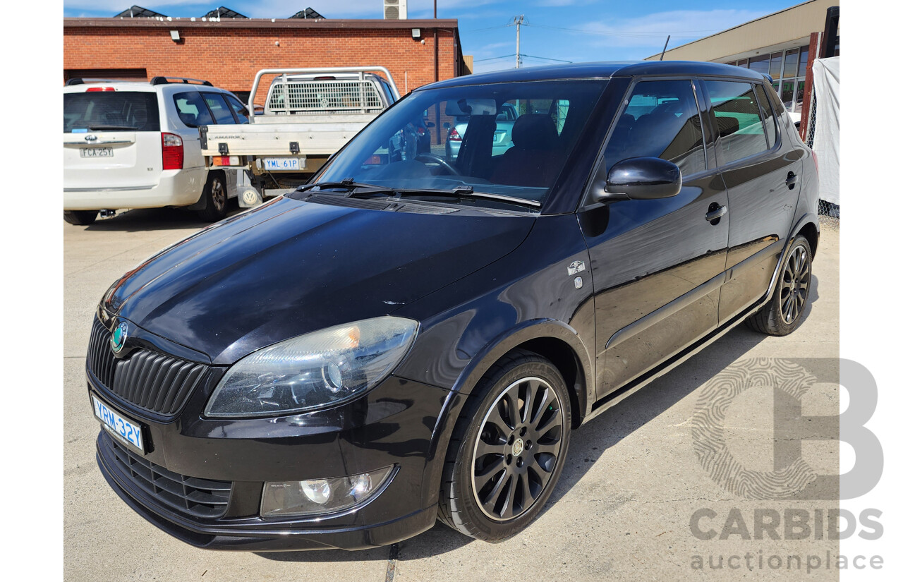 5/2012 Skoda Fabia 77 TSI Monte Carlo 5JF 5d Hatchback Black 1.2L