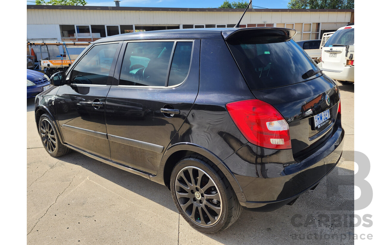 5/2012 Skoda Fabia 77 TSI Monte Carlo 5JF 5d Hatchback Black 1.2L