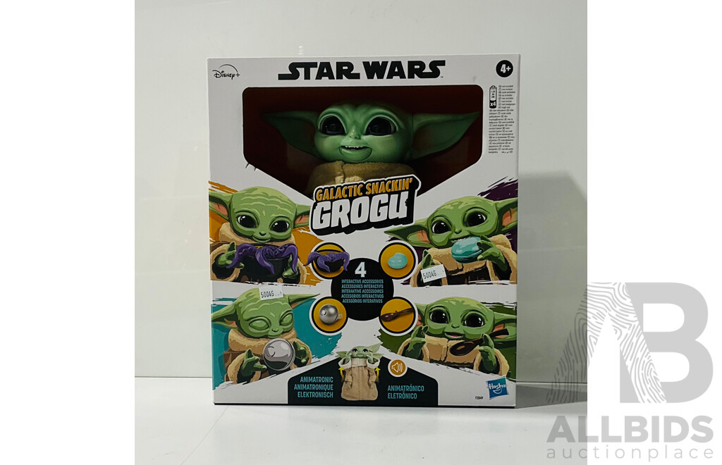 Star Wars Galactic Snackin’ Grogu Animatronic Toy New in Original Packaging