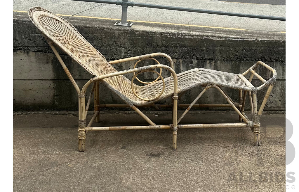 Vintage Cane Verandah Chaise