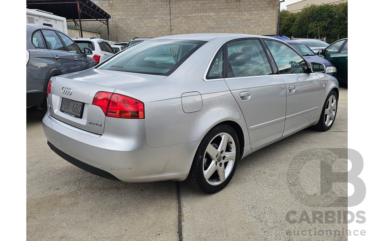 3/2006 Audi A4 2.0 TDI B7 4d Sedan Silver 2.0L