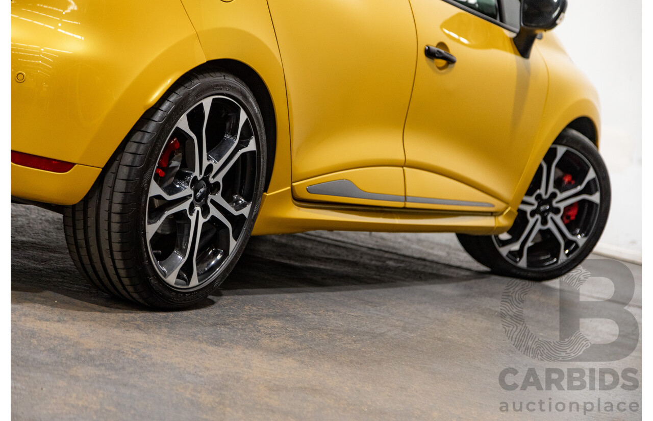 9/2015 Renault Clio RS 200 CUP X98 5d Hatchback Liquid Yellow Metallic Turbo 1.6L