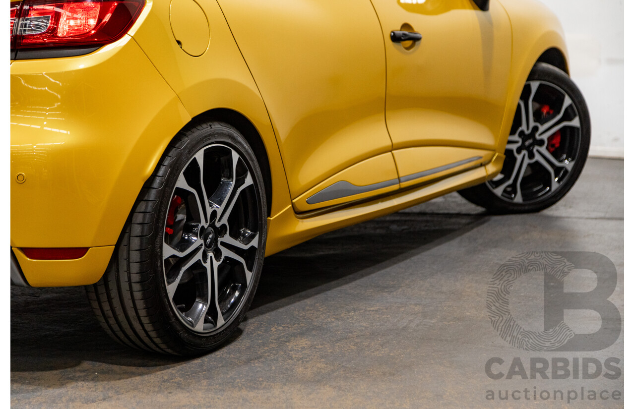 9/2015 Renault Clio RS 200 CUP X98 5d Hatchback Liquid Yellow Metallic Turbo 1.6L