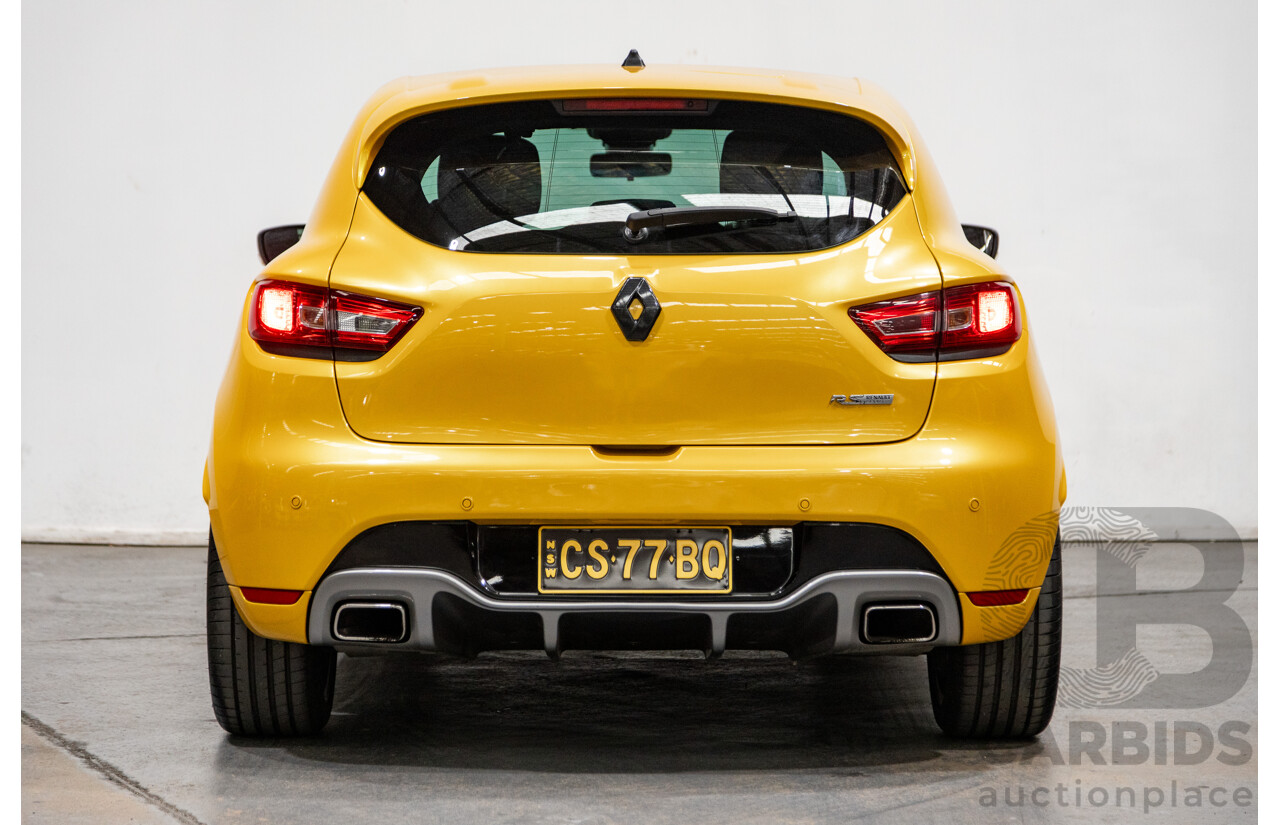 9/2015 Renault Clio RS 200 CUP X98 5d Hatchback Liquid Yellow Metallic Turbo 1.6L