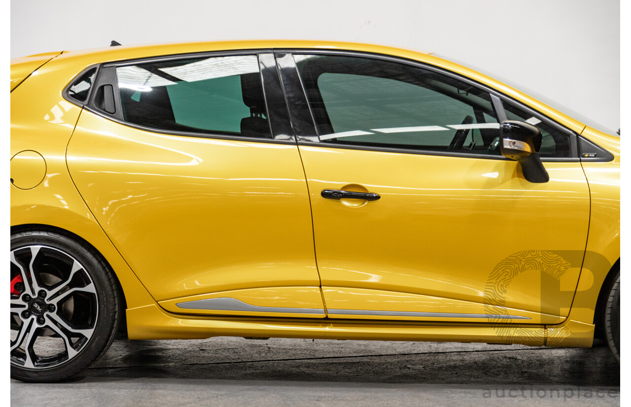 9/2015 Renault Clio RS 200 CUP X98 5d Hatchback Liquid Yellow Metallic Turbo 1.6L