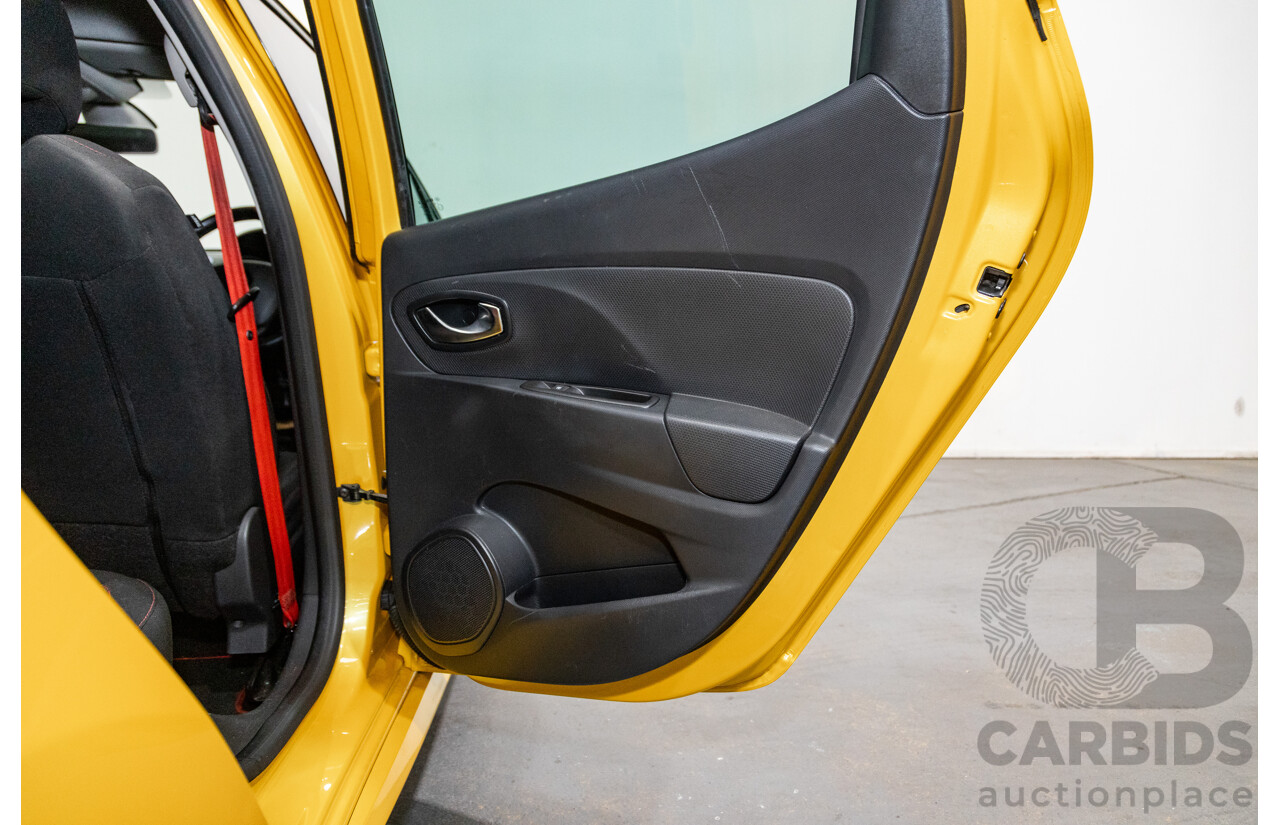 9/2015 Renault Clio RS 200 CUP X98 5d Hatchback Liquid Yellow Metallic Turbo 1.6L