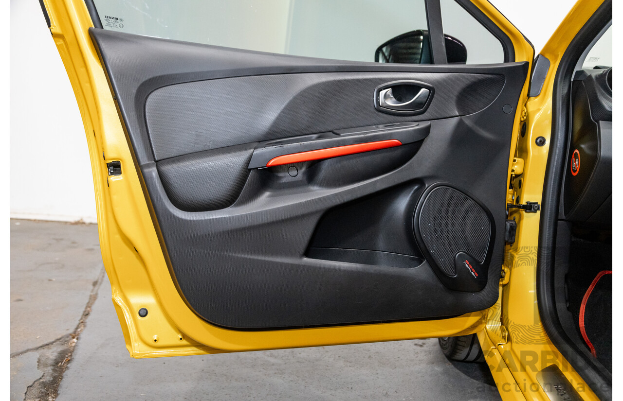 9/2015 Renault Clio RS 200 CUP X98 5d Hatchback Liquid Yellow Metallic Turbo 1.6L