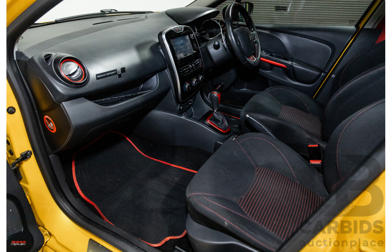 9/2015 Renault Clio RS 200 CUP X98 5d Hatchback Liquid Yellow Metallic Turbo 1.6L