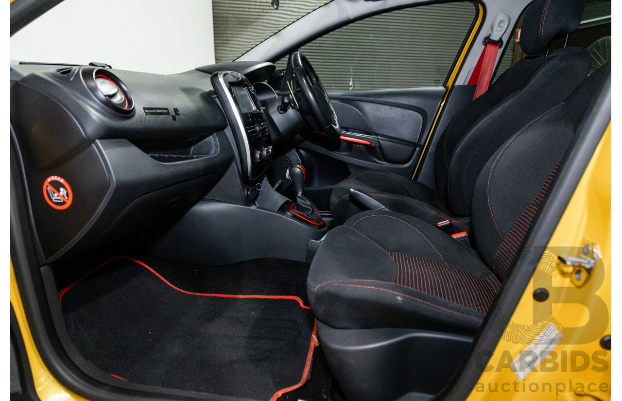 9/2015 Renault Clio RS 200 CUP X98 5d Hatchback Liquid Yellow Metallic Turbo 1.6L