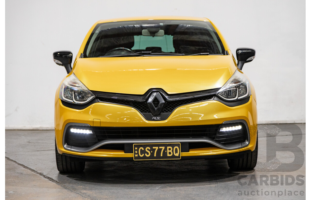 9/2015 Renault Clio RS 200 CUP X98 5d Hatchback Liquid Yellow Metallic Turbo 1.6L