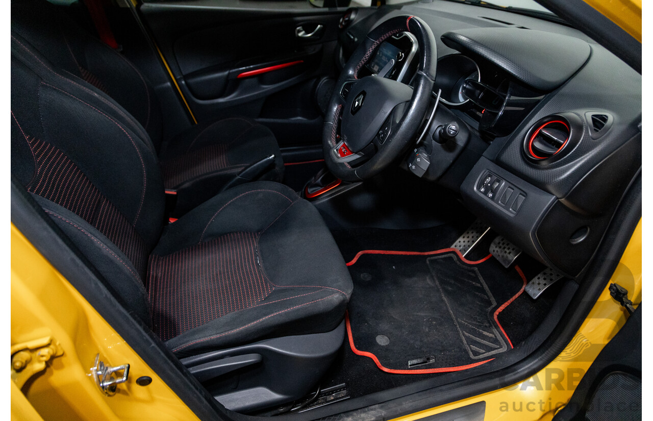 9/2015 Renault Clio RS 200 CUP X98 5d Hatchback Liquid Yellow Metallic Turbo 1.6L