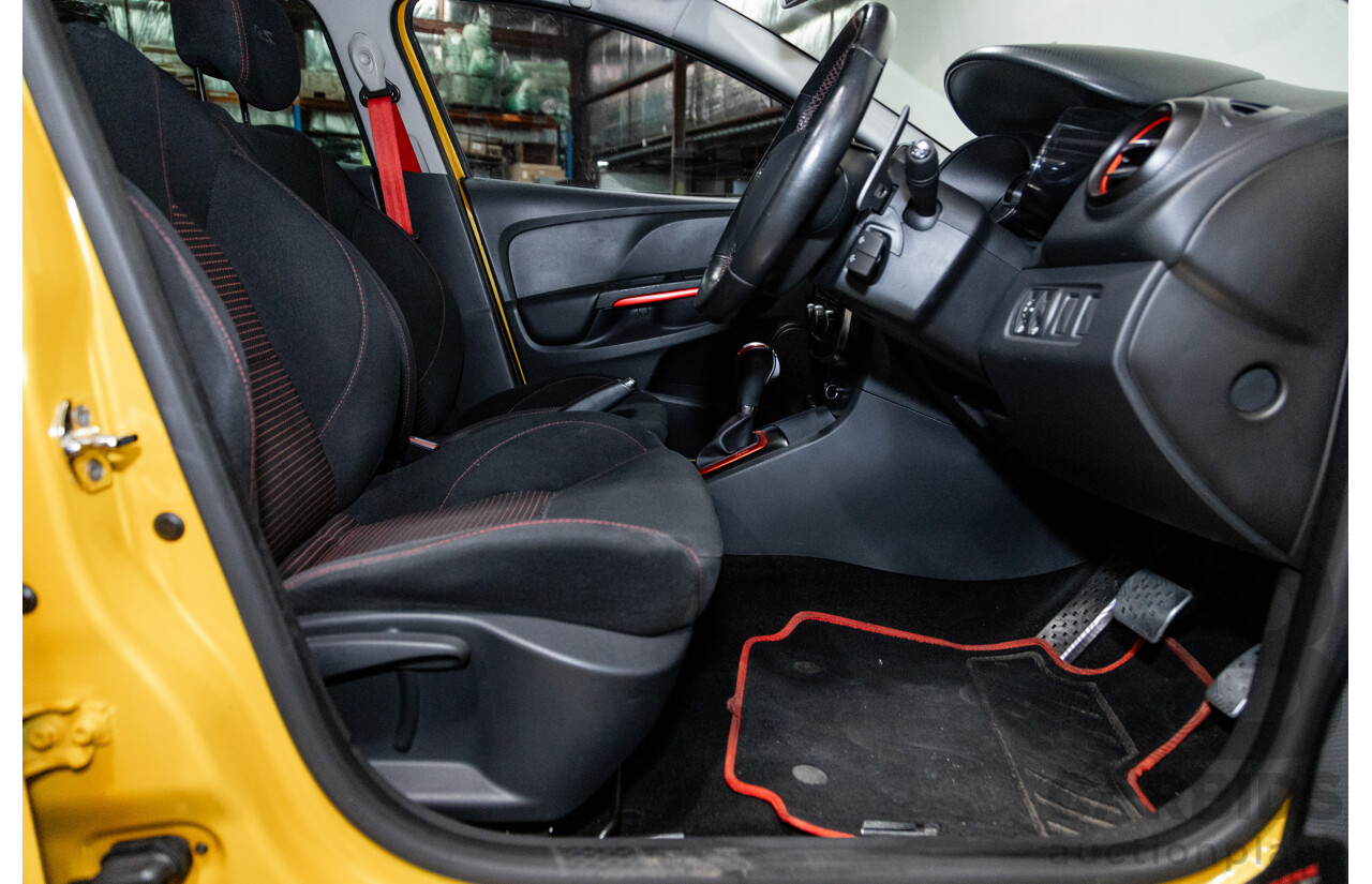 9/2015 Renault Clio RS 200 CUP X98 5d Hatchback Liquid Yellow Metallic Turbo 1.6L