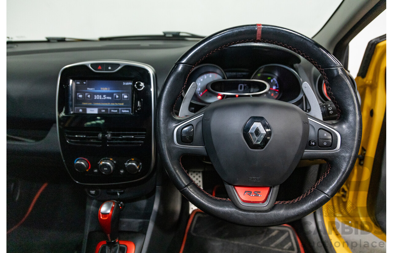 9/2015 Renault Clio RS 200 CUP X98 5d Hatchback Liquid Yellow Metallic Turbo 1.6L