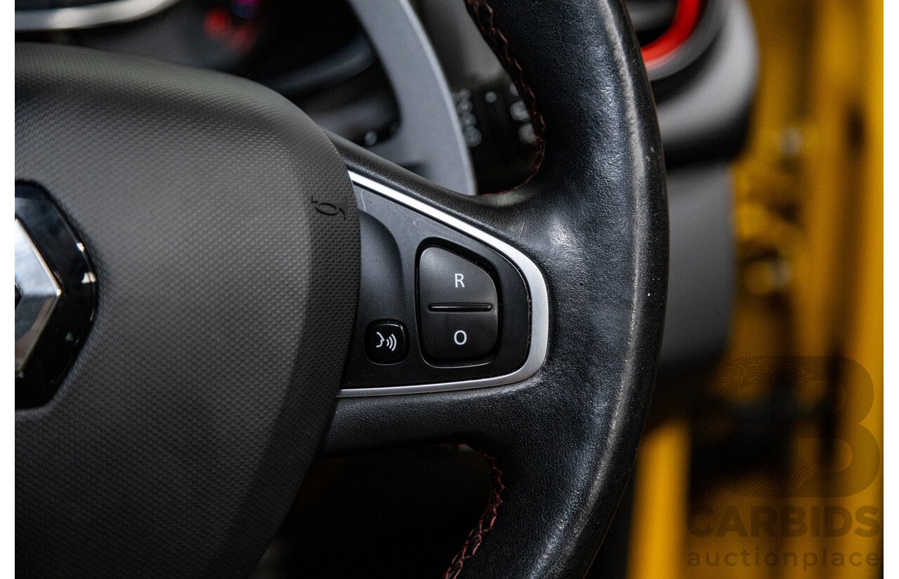 9/2015 Renault Clio RS 200 CUP X98 5d Hatchback Liquid Yellow Metallic Turbo 1.6L