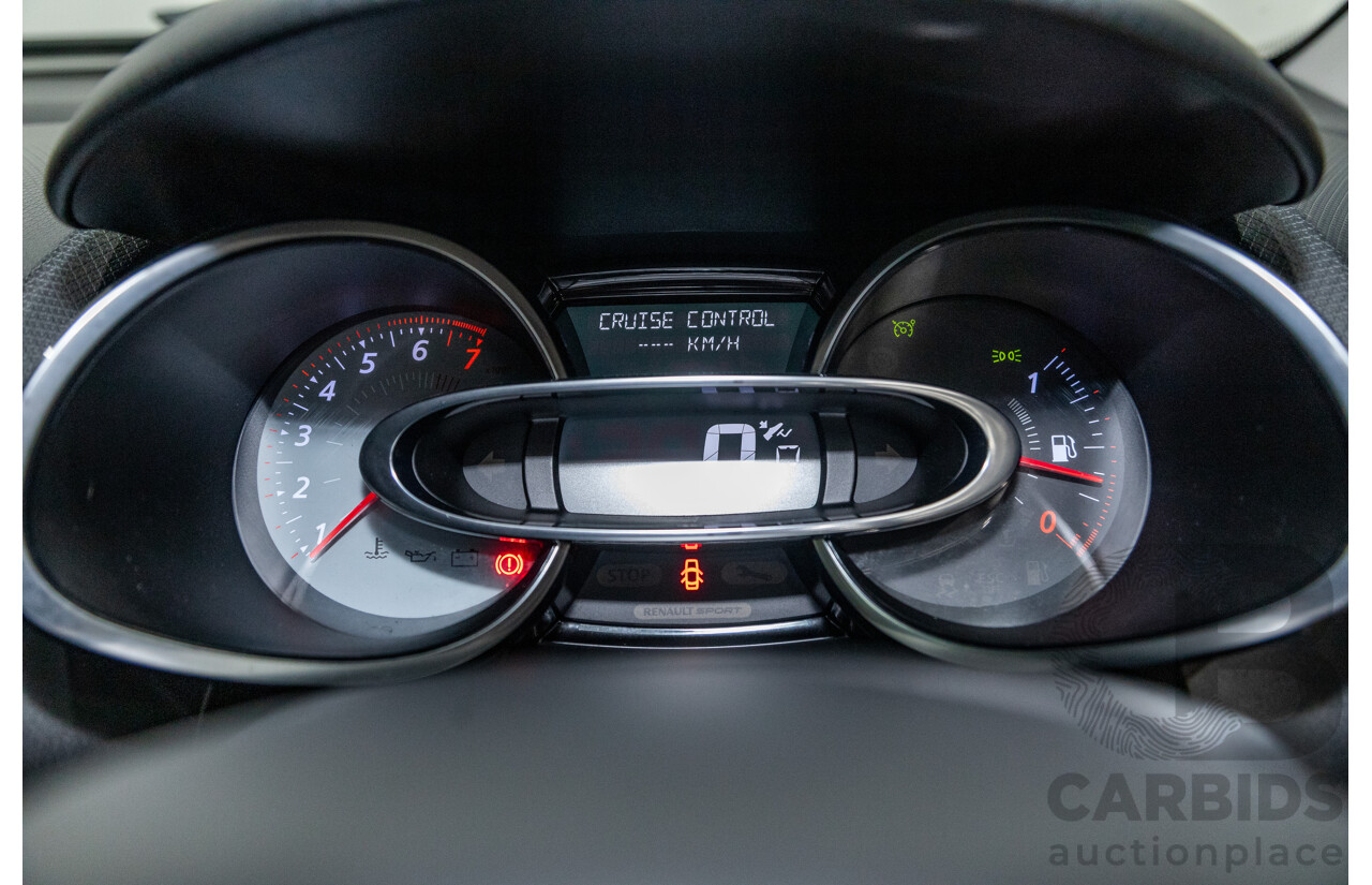 9/2015 Renault Clio RS 200 CUP X98 5d Hatchback Liquid Yellow Metallic Turbo 1.6L