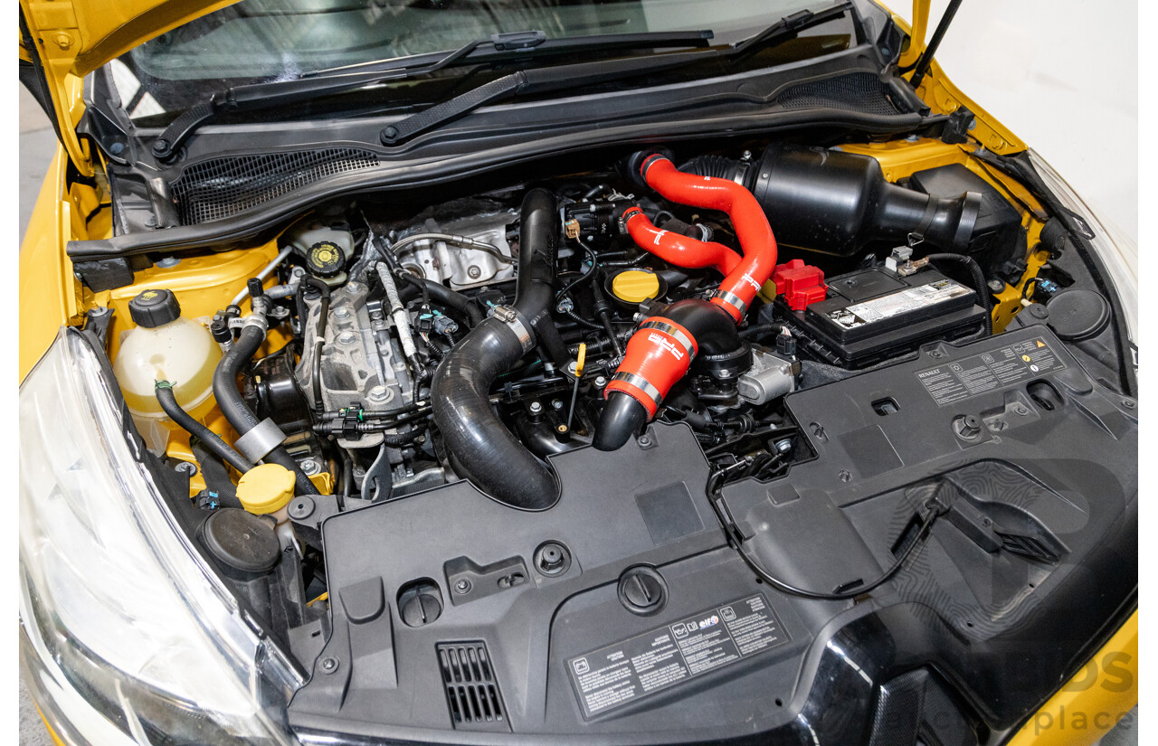 9/2015 Renault Clio RS 200 CUP X98 5d Hatchback Liquid Yellow Metallic Turbo 1.6L