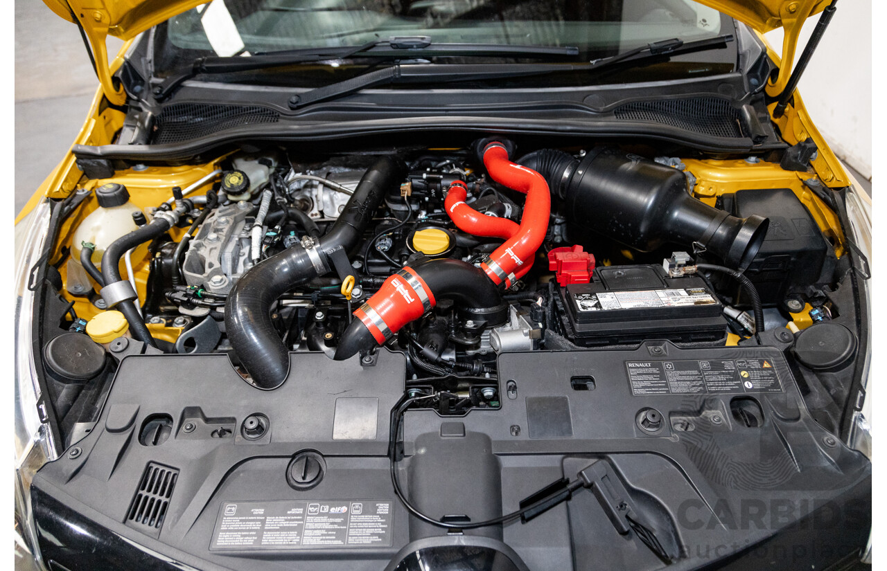 9/2015 Renault Clio RS 200 CUP X98 5d Hatchback Liquid Yellow Metallic Turbo 1.6L