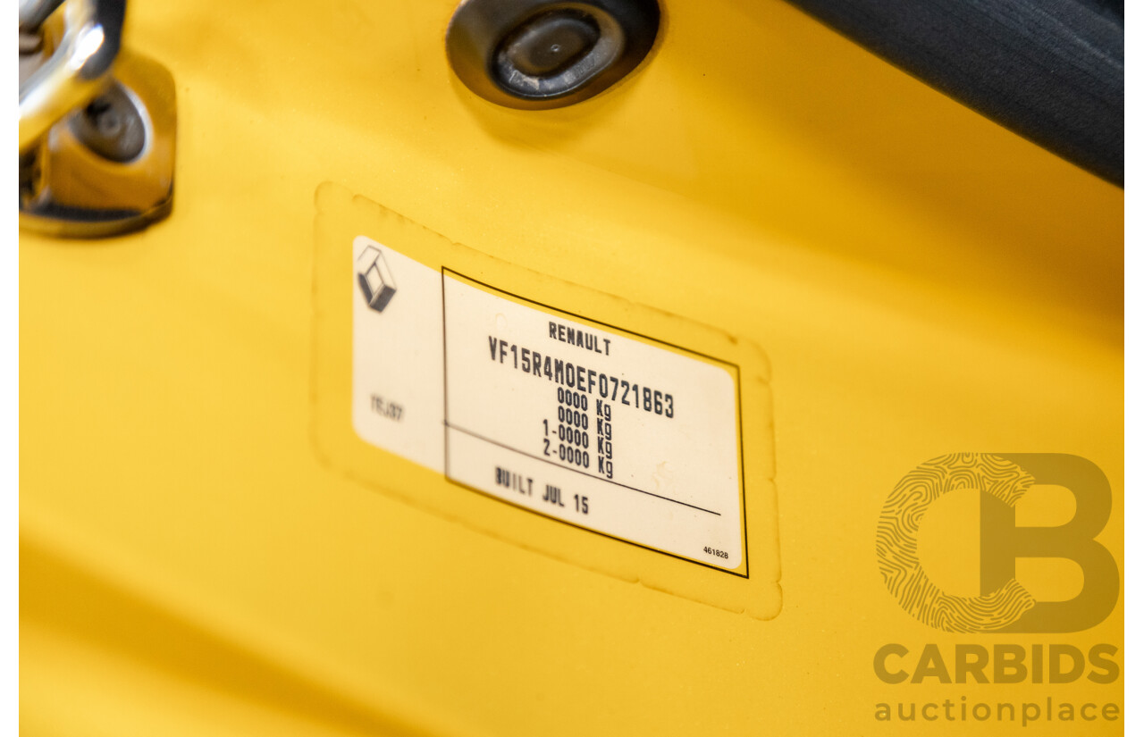 9/2015 Renault Clio RS 200 CUP X98 5d Hatchback Liquid Yellow Metallic Turbo 1.6L