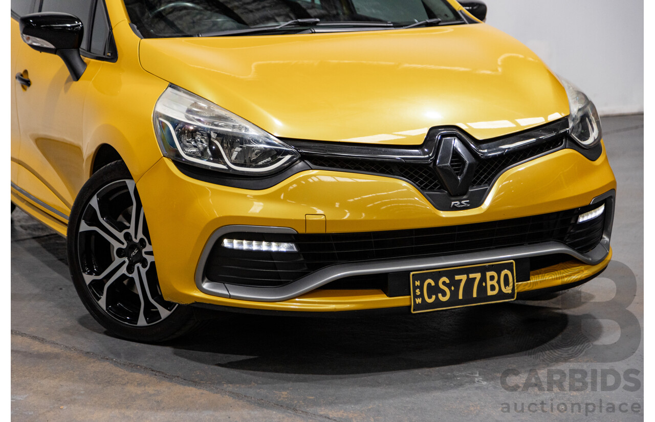 9/2015 Renault Clio RS 200 CUP X98 5d Hatchback Liquid Yellow Metallic Turbo 1.6L