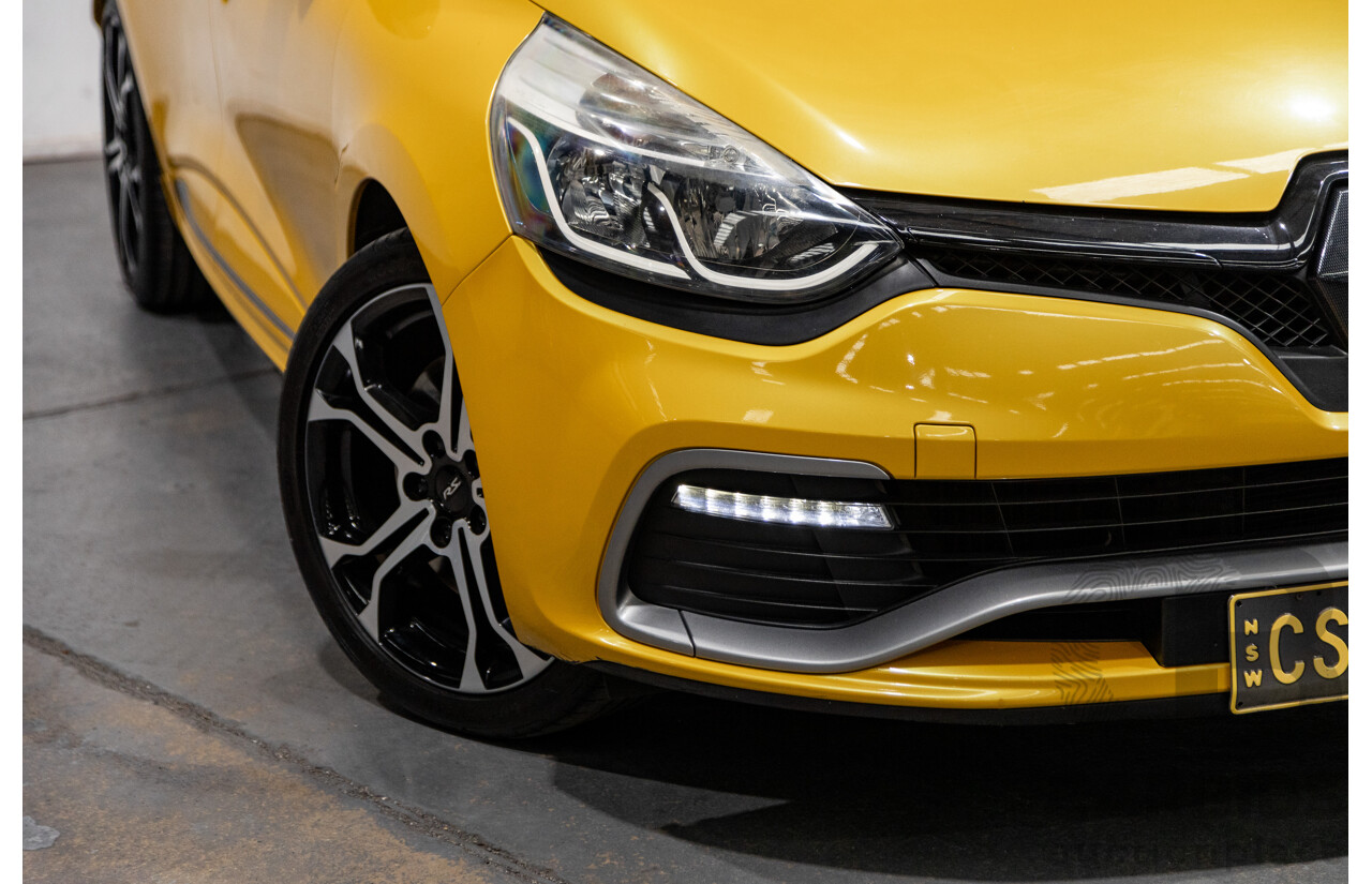 9/2015 Renault Clio RS 200 CUP X98 5d Hatchback Liquid Yellow Metallic Turbo 1.6L