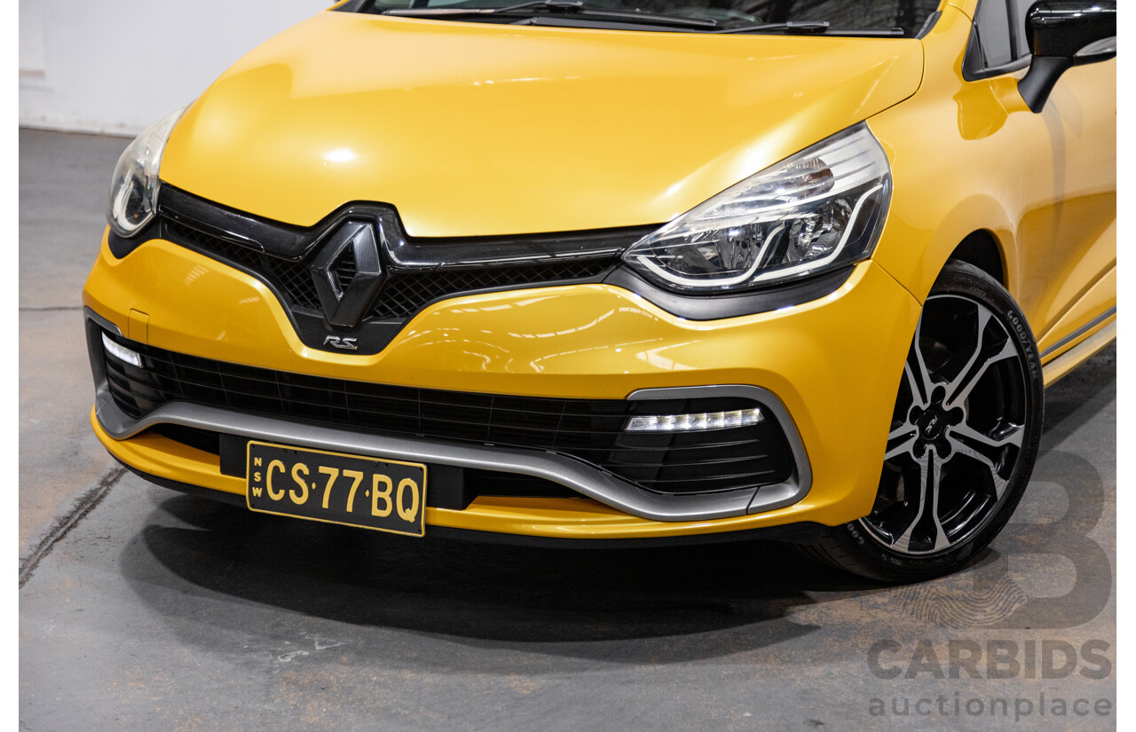 9/2015 Renault Clio RS 200 CUP X98 5d Hatchback Liquid Yellow Metallic Turbo 1.6L