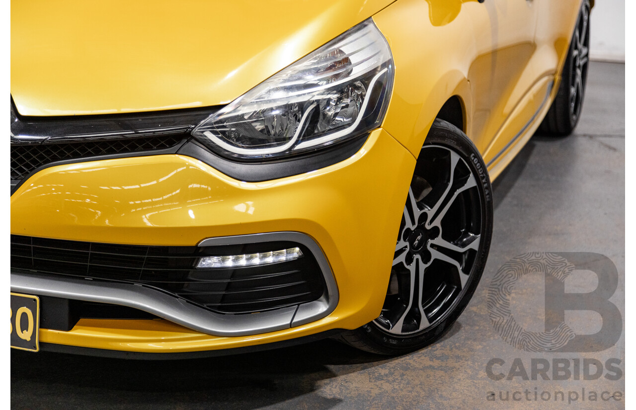 9/2015 Renault Clio RS 200 CUP X98 5d Hatchback Liquid Yellow Metallic Turbo 1.6L