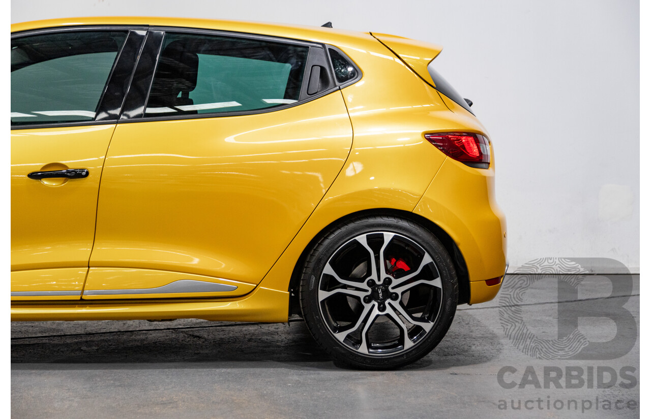 9/2015 Renault Clio RS 200 CUP X98 5d Hatchback Liquid Yellow Metallic Turbo 1.6L