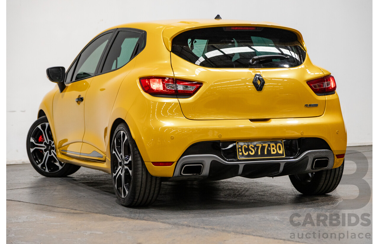 9/2015 Renault Clio RS 200 CUP X98 5d Hatchback Liquid Yellow Metallic Turbo 1.6L