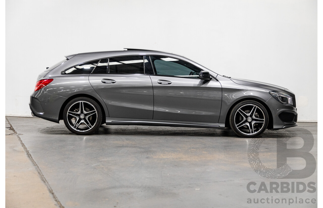 2/2016 Mercedes Benz CLA200 Shooting Brake AMG Pack 117 4d Wagon Mountain Grey Metallic Turbo 1.6L