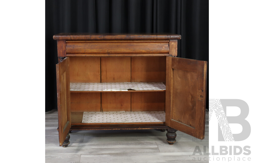 Cedar Chiffonier Base with Bobbin Half Columns