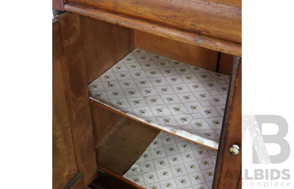 Cedar Chiffonier Base with Bobbin Half Columns