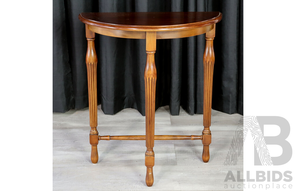 Mahogany Demilune Hall Table