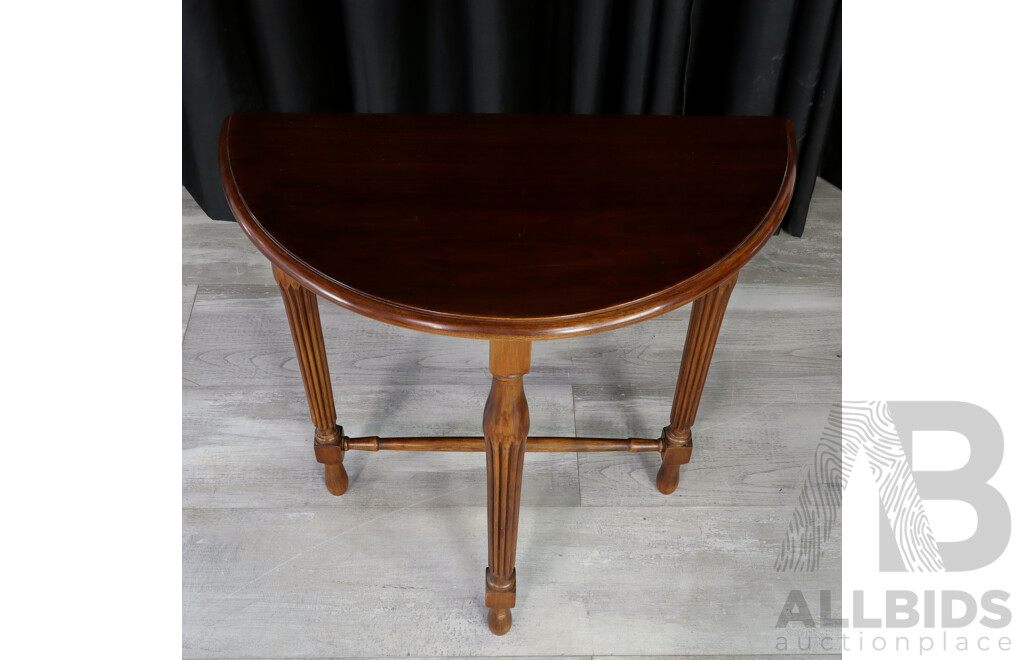 Mahogany Demilune Hall Table