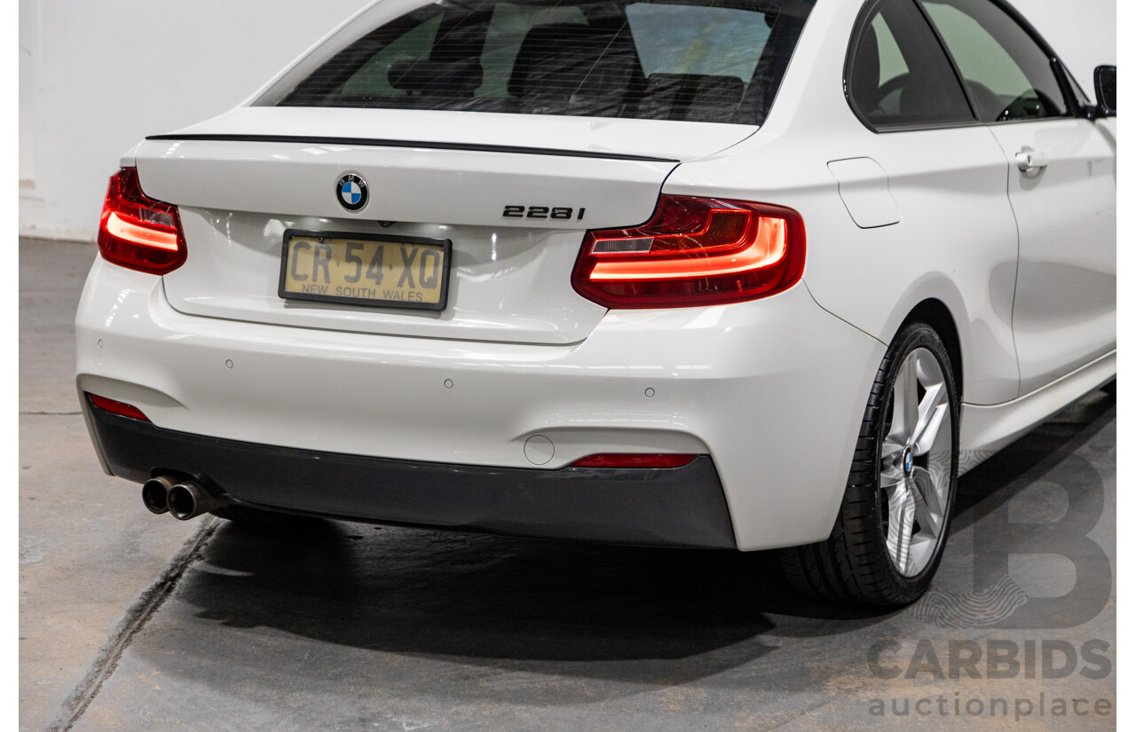 1/2015 BMW 228i M-Sport F22 MY15 2d Coupe Alpine White Turbo 2.0L