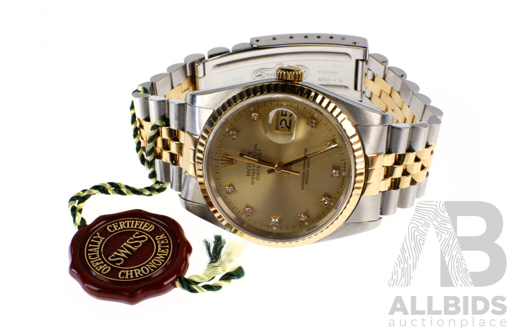 Rolex Datejust 36m Two-Tone Jubilee Champagne Diamond Dial