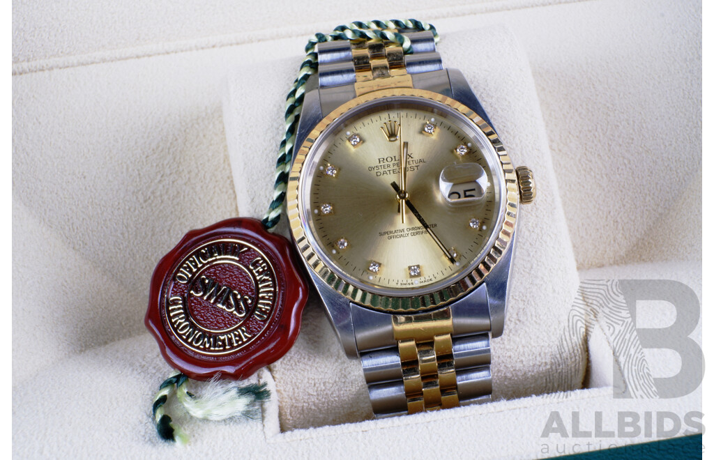 Rolex Datejust 36m Two-Tone Jubilee Champagne Diamond Dial