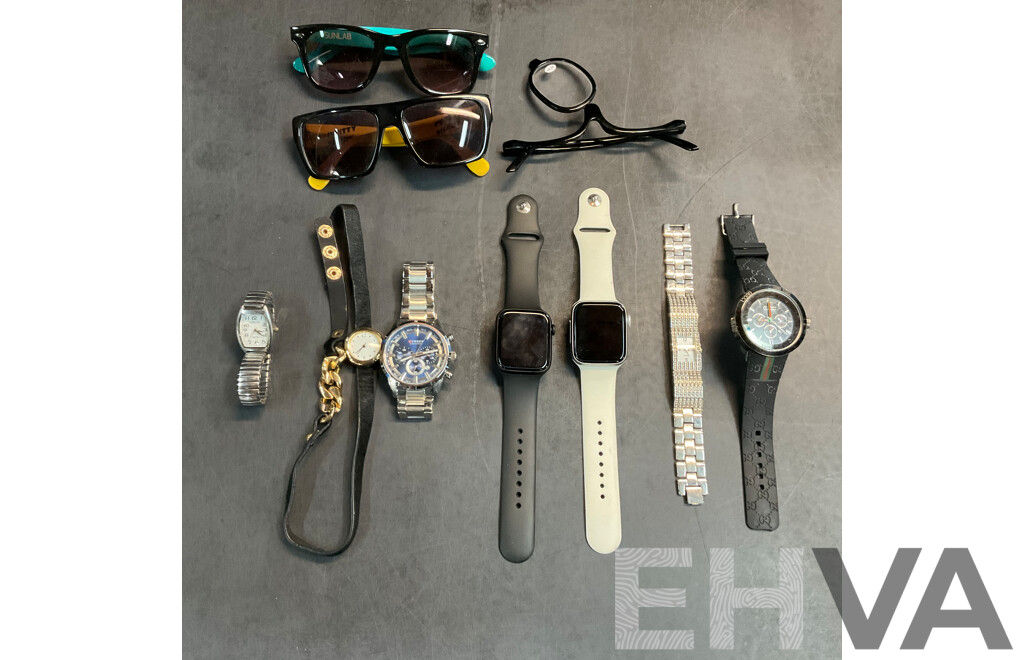 Assorted of Watches & Sunglasses & Reading Glasses - Lot of 10