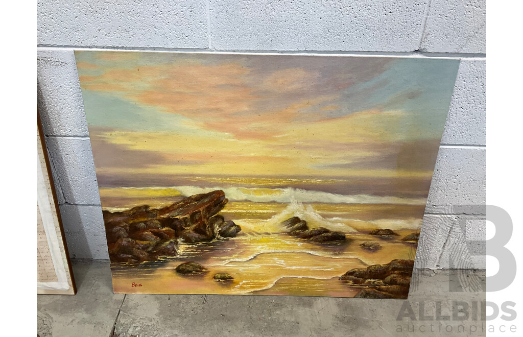 'Water Bound' Artwork by Charles Vickery & Sunset Beach Painting