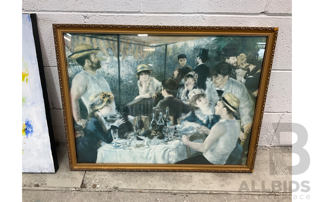 Renoir's Luncheon of the Boating Party Replication and Abstract Painting by Greg Lipman