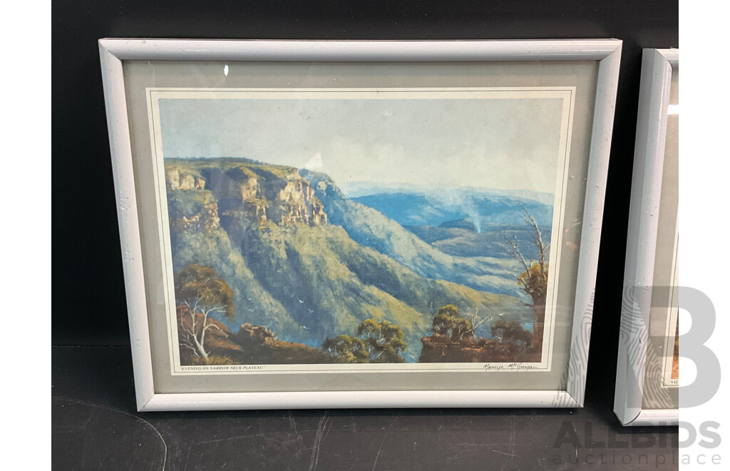 Lot of 5 Framed Small Prints of Blue Mountains by Nancye McGuigan