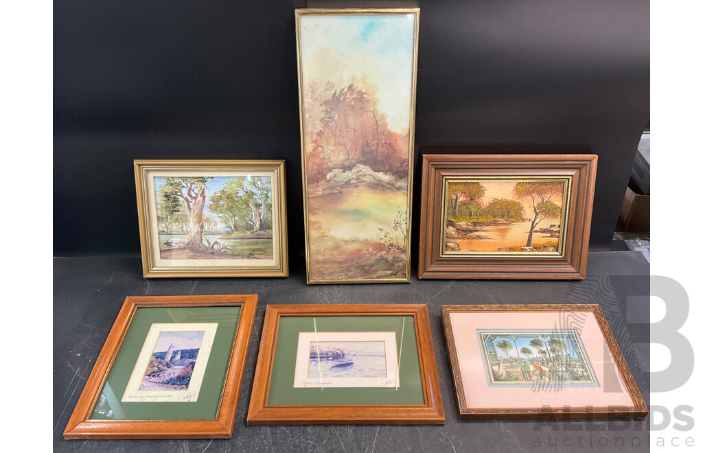 Assorted Landscape Artworks - by Philip Gray,  Pro Hart, Owen Wexler, J. Kucsak & Shirley E. Booth