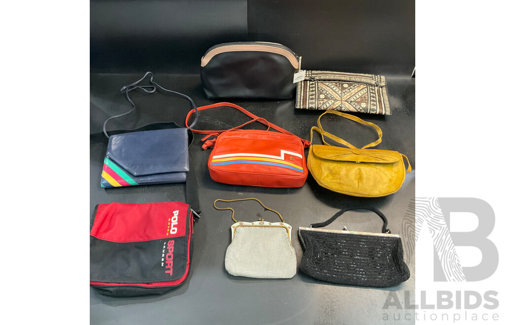 Assorted of Womens Crossbody Bags/Hand Bags - Lot of 8